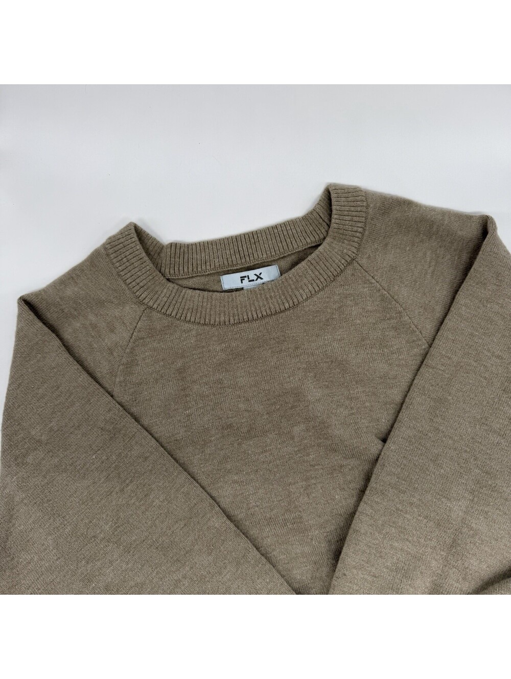 FLX Womens Soft Gray Crew Neck Sweater XXL with Side Zip